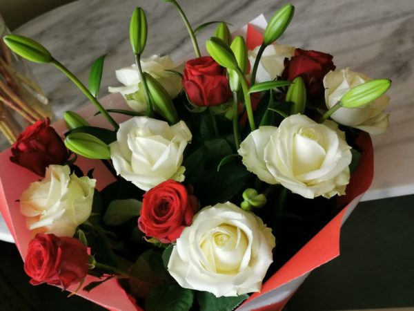 Bouquet tige "Anniversaire de Mariage"