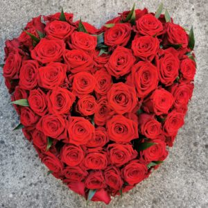 Coeur plein Roses rouge