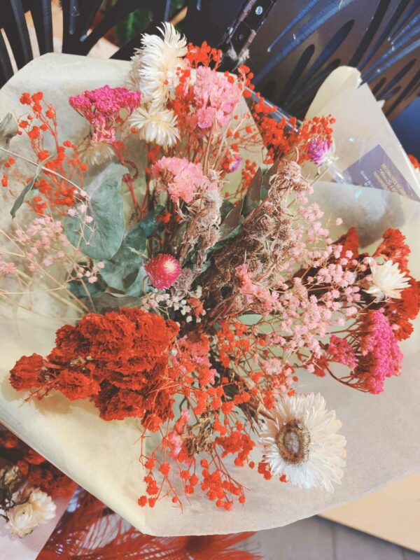 Bouquet de fleurs séchées "Fruits rouge "