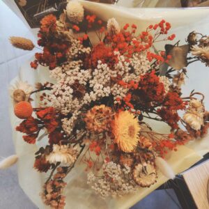 Bouquet de fleurs séchées “Feu de bois”