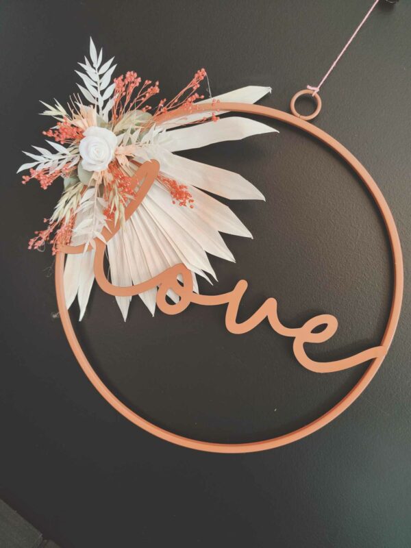 Couronne métal Love Terracotta