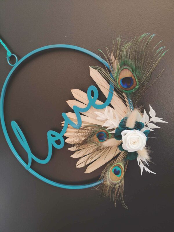 Couronne métal Love Bleu